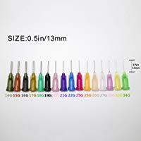 100Pcs-1/2 inch/13mm (Blunt Tip) Agujas de jeringa Agujas y accesorios. Agujas de inyecci&oacute;n de acero inoxidable. Aguja de bloqueo de aguja. (27Ga)
