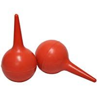 90 ml herramienta de laboratorio de goma soplando aire lavado o&iacute;do bola cera aspirador rojo 2 piezas