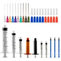 Jeringa industrial de bloqueo Ruhr con aguja, aguja dispensadora, jeringas con aguja roma 14Ga 15Ga 16Ga 18Ga 20Ga 21Ga 22Ga 23Ga 25Ga 27Ga agujas romas (10Pcs-Grupo)