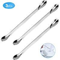 WooBrit Cuchara de Muestreo, 3pcs de Acero Inoxidable Cucharas de Laboratorio Medicinal, 16cm