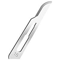 50 piezas Hojas de bisturi 15 - recambio cuchillas - cuchillas escalpelo para mango de bistur&iacute; n&uacute;mero 3 - acero carb&oacute;n, est&eacute;riles