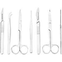 Yunnyp Herramientas de fabricaci&oacute;n de muestras biol&oacute;gicas de Yunnyp, kit de disecci&oacute;n de disecci&oacute;n de acero inoxidable 7pcs, conjunto de herramientas de laboratorio de biolog&iacute;a para estudiantes