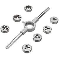 BaBaSM Excelente Diestock Holders Range 8pcs Llave m&eacute;trica y Conjunto de Troqueles M3-M12 Tuerca Perno de aleaci&oacute;n Metal Hand Tools