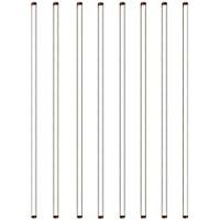 Cristal agitaci&oacute;n Rod agitar Stick Remover varilla de vidrio de cristal con ambos extremos redondo 8/PK 300&nbsp;mm longitud