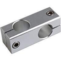 CNBTR Soporte de gu&iacute;a de sujeci&oacute;n de aleaci&oacute;n de aluminio para 2 travesa&ntilde;os de 20 mm de di&aacute;metro con riel de movimiento lineal
