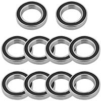 Akozon Rodamientos de Bolas 10pcs 6802-2RS Rodamientos de Bolas de caucho sellado profundo 15mm * 24mm * 5mm
