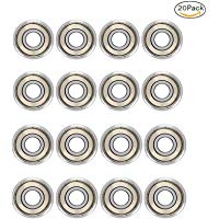 Ruesious 20 x Rodamientos de bolas en miniatura 608zz Roller Skate 8 * 22 * 7mm para impresora 3D