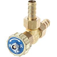 manyo Codos de de lat&oacute;n v&aacute;lvula de aguja, 8&nbsp;mm/10&nbsp;mm, rodamiento: 1&nbsp;MPA, propano de butano de gas Ajustador del surtidor con garfio, 1&nbsp;pieza.