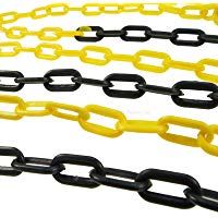 Negro y amarillo Barrera cadena de pl&aacute;stico 5&nbsp;mm 5&nbsp;metros
