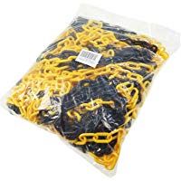 Negro y amarillo Barrera cadena de pl&aacute;stico 5&nbsp;mm 25&nbsp;metros