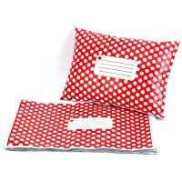 50&nbsp;pcs 12&nbsp;"X 15" 305&nbsp;mm x 406&nbsp;mm), color rojo lunares pl&aacute;stico fuerte Self Seal correo postal franqueo bolsas