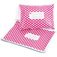 Hamimelon - 50pcs Bolsas Sacos Sobres Postales para Env&iacute;os por Correo Bolsas de Pl&aacute;stico, Rosa con puntos blancos (355X485MM)