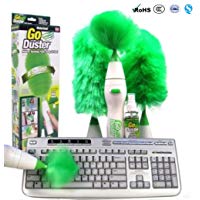 Romote plumero el&eacute;ctrico giratorio multifuncional r&eacute;gl&eacute; cepillo de limpieza motorizado plumeaux verdes de pluma para el teclado de muebles de pantalla para l&aacute;mpara
