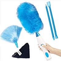EigPluy Plumero el&eacute;ctrico Varita de Polvo Motorizada Funciona conPilas Plumero De La Pluma Colector De Polvo El&eacute;ctrico Acci&oacute;n de Giro M&aacute;s de 250 RPM Cepillo de Limpieza El&eacute;ctrico,Blanco