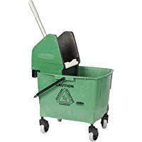 Rubbermaid R014154 - Cubo de limpieza con prensa, pl&aacute;stico, capacidad de 25 l, verde
