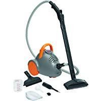 Clatronic DR 3536 - Vaportea limpiadora al vapor de 3,5 bar, 9 accesorios, 1350 W, color gris y naranja