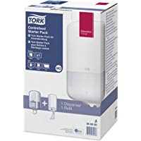 Tork 959000 - Pack con dispensador de papel mecha y recambio de papel mecha, color blanco