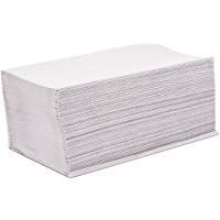 Saten Toalla de Papel de Mano, Celulosa Reciclada, plegada en V, 21x24, gofrada, 1 Capa, Blanca, 20 Paquetes de 200 Unidades