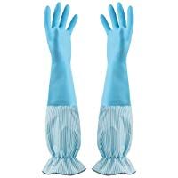 SWIHELP [1 par] Guantes de L&aacute;tex Hogar, lavander&iacute;a lavar platos de caucho guantes de limpieza Para el uso de jardiner&iacute;a de limpieza de la cocina en el hogar.[azul]