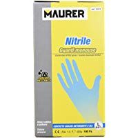 Maurer 15030635 Guantes Desechable Nitrilo Talla 8 L Caja 100 Unidades
