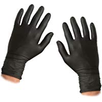 Saville negro guantes de nitrilo sin polvo tama&ntilde;o: Small (1&nbsp;caja de 100&nbsp;guantes)