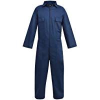 vidaXL Mono de Trabajo Hombre Comodo/Resistente con Bolsillos Talla M-XXL Color Azul/Gris