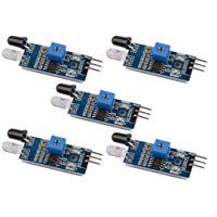 Gaoxing Tech. M&oacute;dulo infrarrojo del sensor de la prevenci&oacute;n del obst&aacute;culo del IR 5PCS para el alambre elegante de la robusteza 3 del coche de Arduino