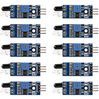 Electrely 10Pcs IR M&oacute;dulo de Sensor de Evitaci&oacute;n Obst&aacute;culos Infrarrojos para Arduino Robot Coche Inteligente, M&oacute;dulo Tubo Infrarrojo, Sensor Reflexi&oacute;n Fotoel&eacute;ctrica, Distancia Detecci&oacute;n 2-30cm