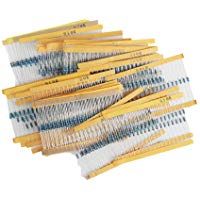 Jolicobo Gen&eacute;rico 820PCS 1 / 4W Resistor 41 Valores Resistor Surtido Axial-Lead Metal Film Resistor 1 Ohm a 1M Ohm 0.25 Vatios &plusmn; 1% Kits Surtidos para Arduino DIY y Experimentos