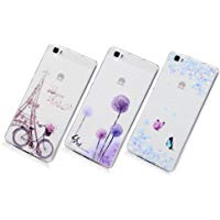 Huawei P8&nbsp;Lite Funda, Carcasa Ultrafina de TPU H&uuml;bsches de Suave Flexible de Silicona Goma Funda antirreflejos y antiara&ntilde;azos Protectora Cover in Protectora para Huawei P8&nbsp;Lite (3pics)