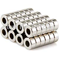Sunkee 5pcs fuerte im&aacute;n de disco 25&nbsp;mm de di&aacute;metro x 4&nbsp;mm agujeros de 5&nbsp;kg de fuerza con 6&nbsp;&ndash;&nbsp;10&nbsp;mm N50&nbsp;Rare Earth neodimio im&aacute;n