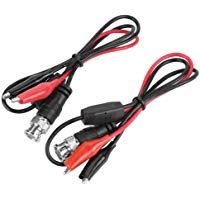 BNC Prueba de osciloscopio BNC Macho BNC Macho Q9 a Dual Alligator Clip Sonda de Prueba Cable de Prueba 0.5m 2 Pcs