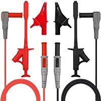 Tacklife METL03-Cable de multimetro 6 piezas, kit de puntas de prueba con Retractable crocodile clip y pinzas de cocodrilo, sondas de prueba, con Doble protecci&oacute;n de seguridad