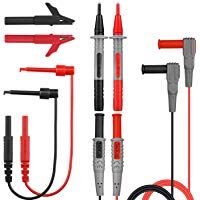 Cables de prueba, Tacklife METL04 cables de mult&iacute;metro 8 piezas Juego de accesorios, incluye Sonda de cable de extensi&oacute;n Mini gancho de pinzas de cocodrilo