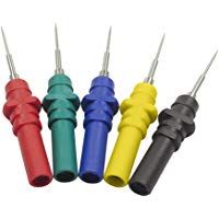 MagiDeal 5 Piezas de Sondas con 10 Piezas de Agujas de Repuesto de Multimetro Duradero