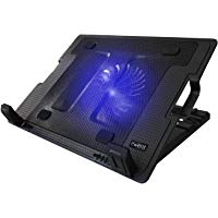 Ewent EW1258 Base de refrigeraci&oacute;n para ordenador port&aacute;til de 12 a 17 pulgadas con 2 puertos USB, 1 ventiladores, luz LED azul, selecci&oacute;n de angulo de vista