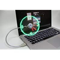 CFZC - Mini ventilador de pantalla de refrigeraci&oacute;n LED con alimentaci&oacute;n USB, flexible, para uso dom&eacute;stico, de viaje y al aire libre