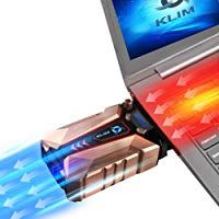 KLIM Cool - Base de Refrigeraci&oacute;n para Port&aacute;til en Metal - La m&aacute;s Potente - USB con Aspiradora de Aire para Enfriamiento Inmediato - Base Refrigeradora para el Recalentamiento