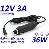 Cargador Coche Mechero 12V 3A 3000mA 4.0mm 1.7mm 36W DVD Portatil Tablet