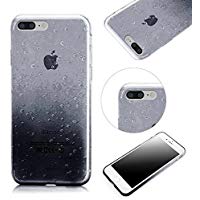 momdad iPhone 7&nbsp;Plus Funda Carcasa Caso gota de lluvia Gradiente protectora caso para Apple Iphone 7&nbsp;Plus 5,5&nbsp;pulgadas transparente claro funda iPhone 7&nbsp;Plus Ultra Slim TPU suave silicona colorida pintura pr&aacute;ctico Protective Back Case Cover