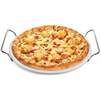 Pizza piedra Di&aacute;metro 25,4&nbsp;cm cordierita con metalg estell Carb&oacute;n para gas barbacoas