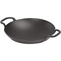 Dehner nbsp;Sart&eacute;n de wok para grill, di&aacute;metro 38&nbsp;cm, altura 19&nbsp;cm, hierro fundido, color negro