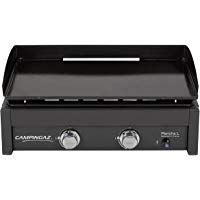 Campingaz Plancha L - Plancha de gas con dos quemadores de acero aluminizado, 7.5 kW de potencia, amplia plancha port&aacute;til de acero antiadherente, placa de cocina Teppanyaki