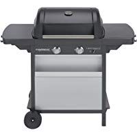 Campingaz 2 Series Classic LX Barbacoa Gas, parrilla gas con 2 quemadores y uno lateral, 7.5 kW de potencia, parrilla de acero, 2 mesas laterales