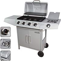 CCLIFE Barbacoa de Gas Parrilla Barbacoa Gas con 3+1/4+1/5+1/6+1 quemadores
