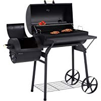 Ultranatura Barbacoa y Ahumador de Carb&oacute;n Denver, Barbacoa de Carb&oacute;n con 2 C&aacute;maras de Combusti&oacute;n, Ahumador de Carb&oacute;n a Ruedas Aprox. 119 x 66 x 135 cm