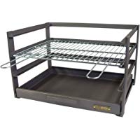 IMEX EL ZORRO Caj&oacute;n Barbacoa con Parrilla Cincada Negro 57x41x35 cm 71472.0