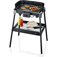 Severin Barbacoa Grill PG 2792 - Barbacoa de Pie, Superficie de Grill, 41 x 26 cm, 2.500 W, Negro