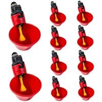 Nikou Copas de Agua para Aves de Corral - Comedero para bebederos Comedor de Pollos de pl&aacute;stico Bird Coop Fowl, Bebedero autom&aacute;tico para Ganado gallina de Pollo 10 PCS