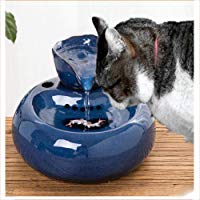 IMDOU Dispensador de Agua de Ciclo autom&aacute;tico para Mascotas Perro Gato cer&aacute;mica Fuente para Mascotas Cuenca de Agua Viva Hacer Gatitos m&aacute;s como (Color : Blue)